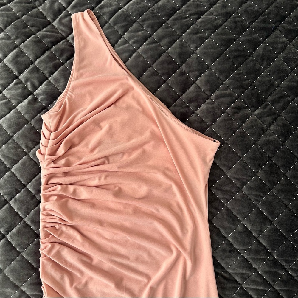 Michael Costello x Revolve Ruched Bodycon Mini Dress in Pink Size Medium - Picture 6 of 8
